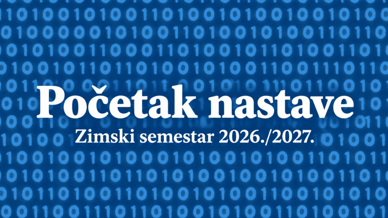 Početak nastave u zimskom semestru...